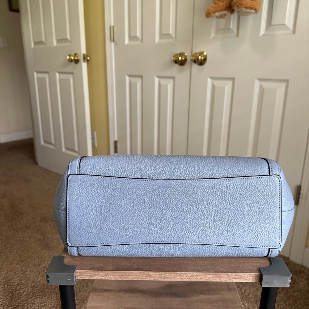 Sold- Coach Kristy Marble Blue Leather Large Shoulder Bag, New with Tag, #C6231 - Picture 8 of 12